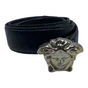 Versace La Medusa Leather Belt and buckle made in Italy